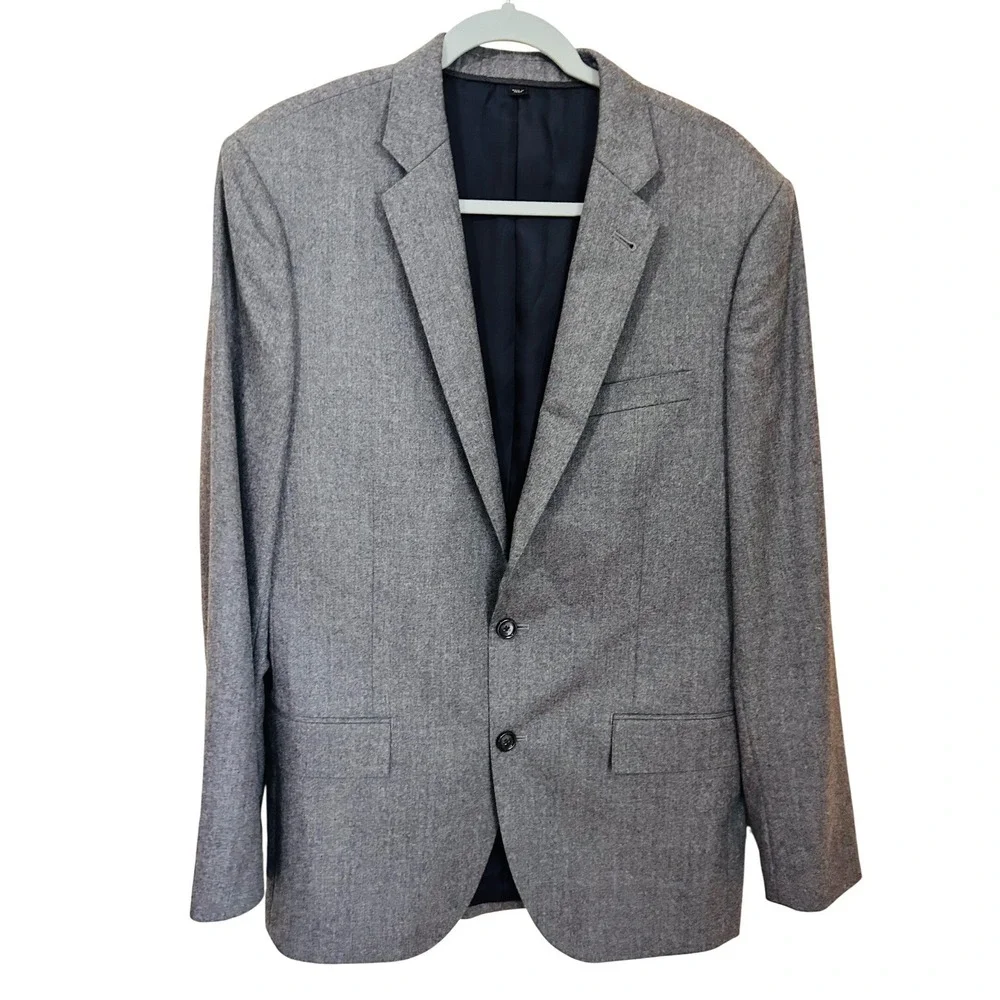 J.Crew Ludlow Blazer Sportscoat 40R Grey Vitale Barberis Canonico 100% Wool
